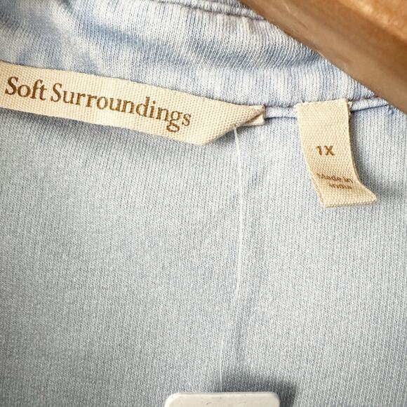 Soft Surroundings Lorelei French Terry Button Front Tunic women’s plus size 1X - Picture 5 of 9